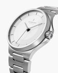 Guardian Silver White Dial Automatic with Silver H-Link Watch Strap