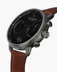 Pioneer - BUNDLE Black Dial Gun Metal | Brown Leather/ Black Leather Straps