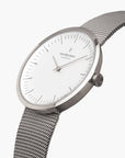 Infinity - BUNDLE White Dial Silver | Mesh / Grey Leather Straps
