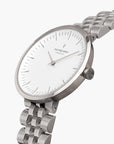 Infinity - BUNDLE White Dial Silver | Silver 5-Link / Grey Leather Straps