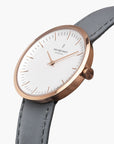 Infinity - BUNDLE White Dial Rose Gold | Rose Gold 5-Link / Grey Leather Straps