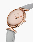 Unika - BUNDLE Polished Metal Dial Rose Gold | Black Leather / Brown Leather / Grey Leather Straps