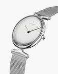 Unika - BUNDLE Polished Metal Dial Silver | Black Leather / Mesh Straps
