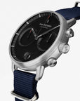 Pioneer - BUNDLE Black Dial Silver  | Silver Mesh / Navy Nato / Black Leather Straps