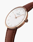 Infinity - BUNDLE White Dial Rose Gold | Rose Gold 5-Link / Black / Brown Leather Straps
