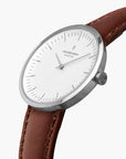 Infinity - BUNDLE White Dial Silver | Silver 5-Link / Black / Brown Leather Straps