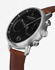 Pioneer - BUNDLE Black Dial Silver | Brown Leather / Black Leather / Silver Mesh Straps