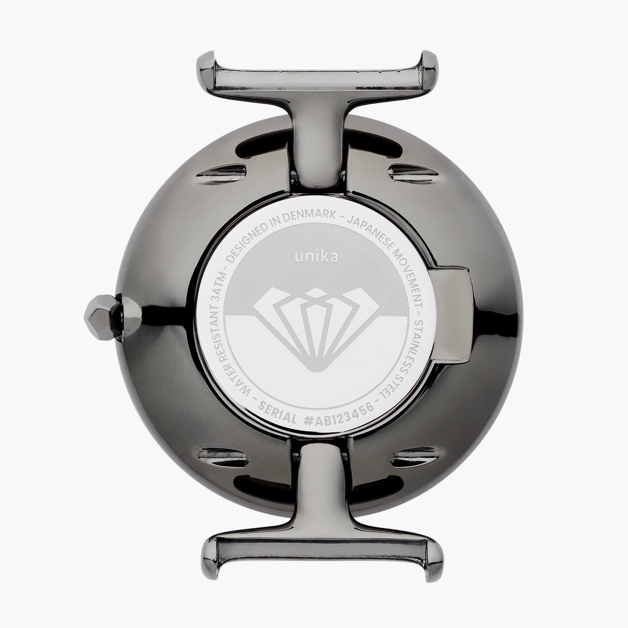 Unika - BUNDLE Rainbow Black Dial Gun Metal | Black Leather / Brown Leather / Mesh Straps