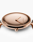 Unika - BUNDLE Polished Metal Dial Rose Gold | Black Leather / Brown Leather / Grey Leather Straps